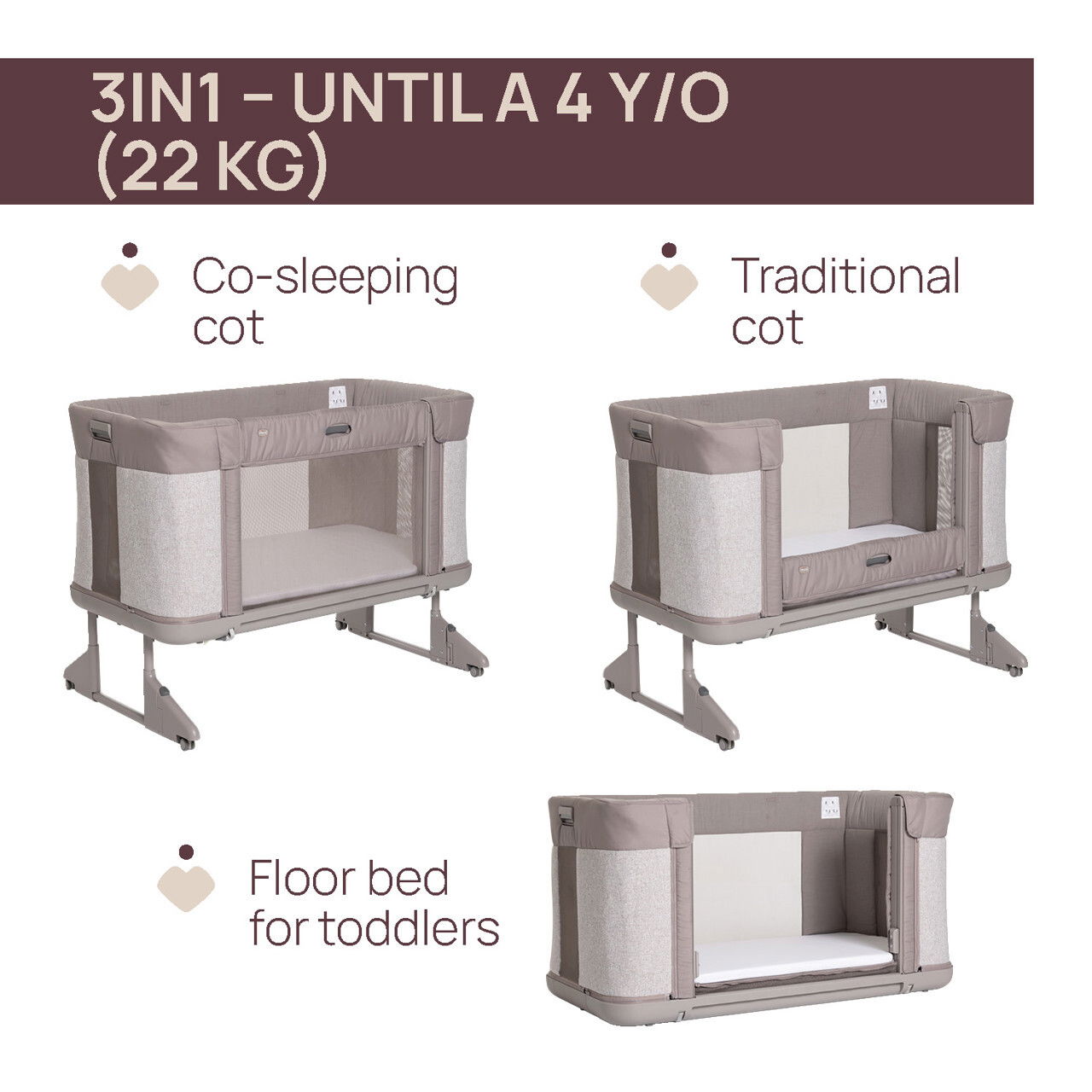 Chicco Next2Me Forever co-sleeper -Almond - Forsala 13. nóvember - Image 14