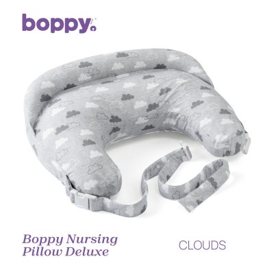Chicco Boppy Deluxe Brjóstagjafapúði - Clouds 100% lífrænn bómull