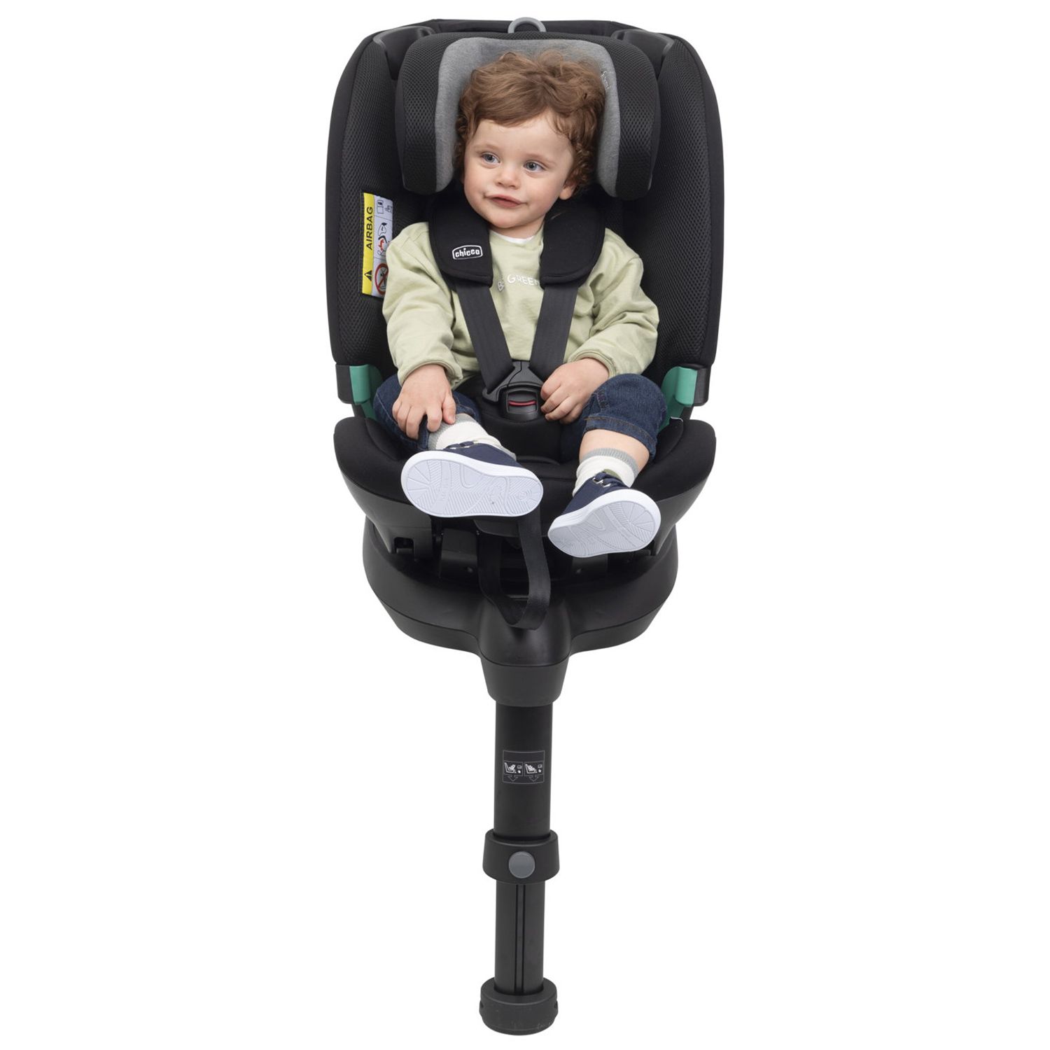Chicco Full-Seat bílstóll I-size ÁN base 360° fyrir 61-150cm - Svartur - Image 10