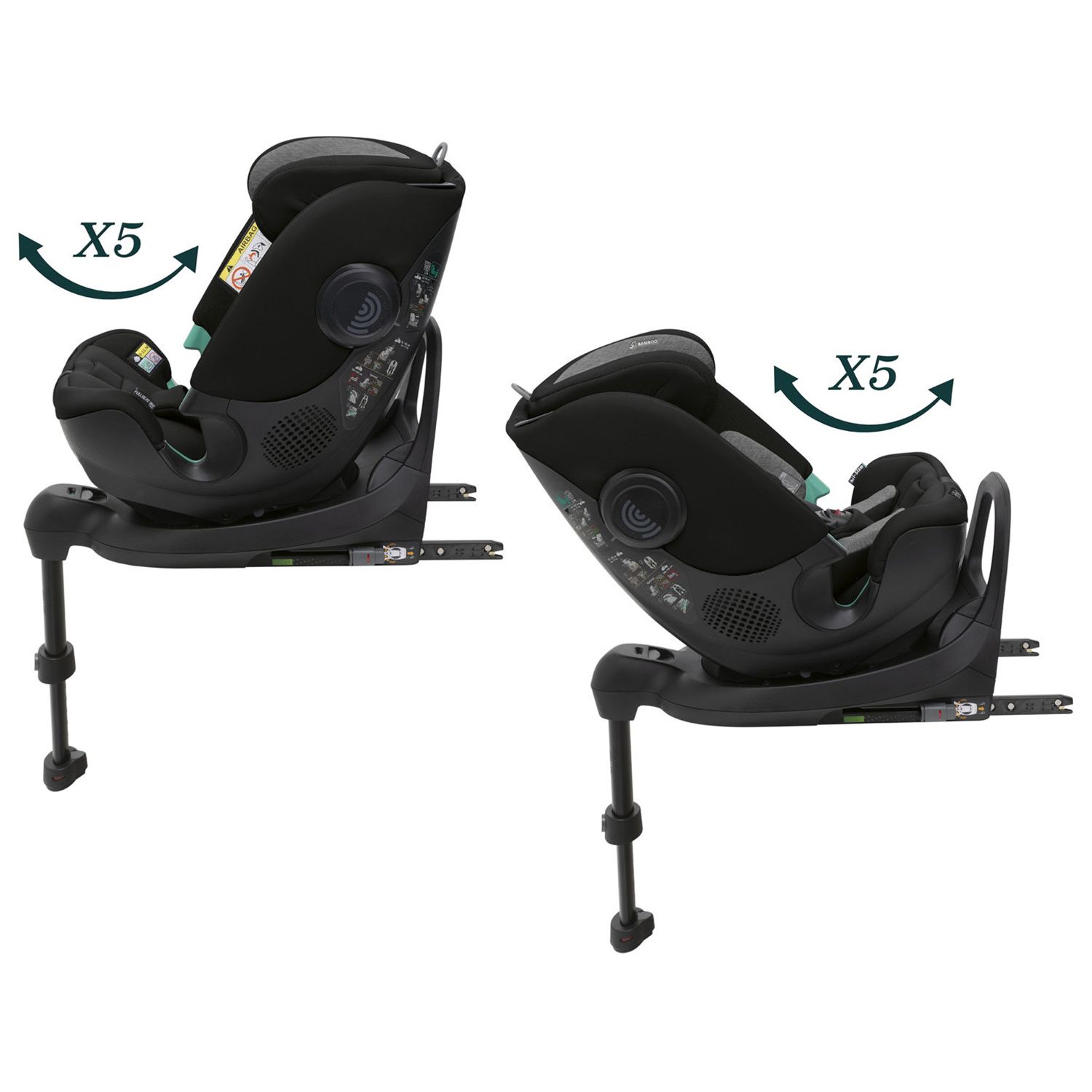 Chicco Full-Seat bílstóll I-size ÁN base 360° fyrir 61-150cm - Svartur - Image 11