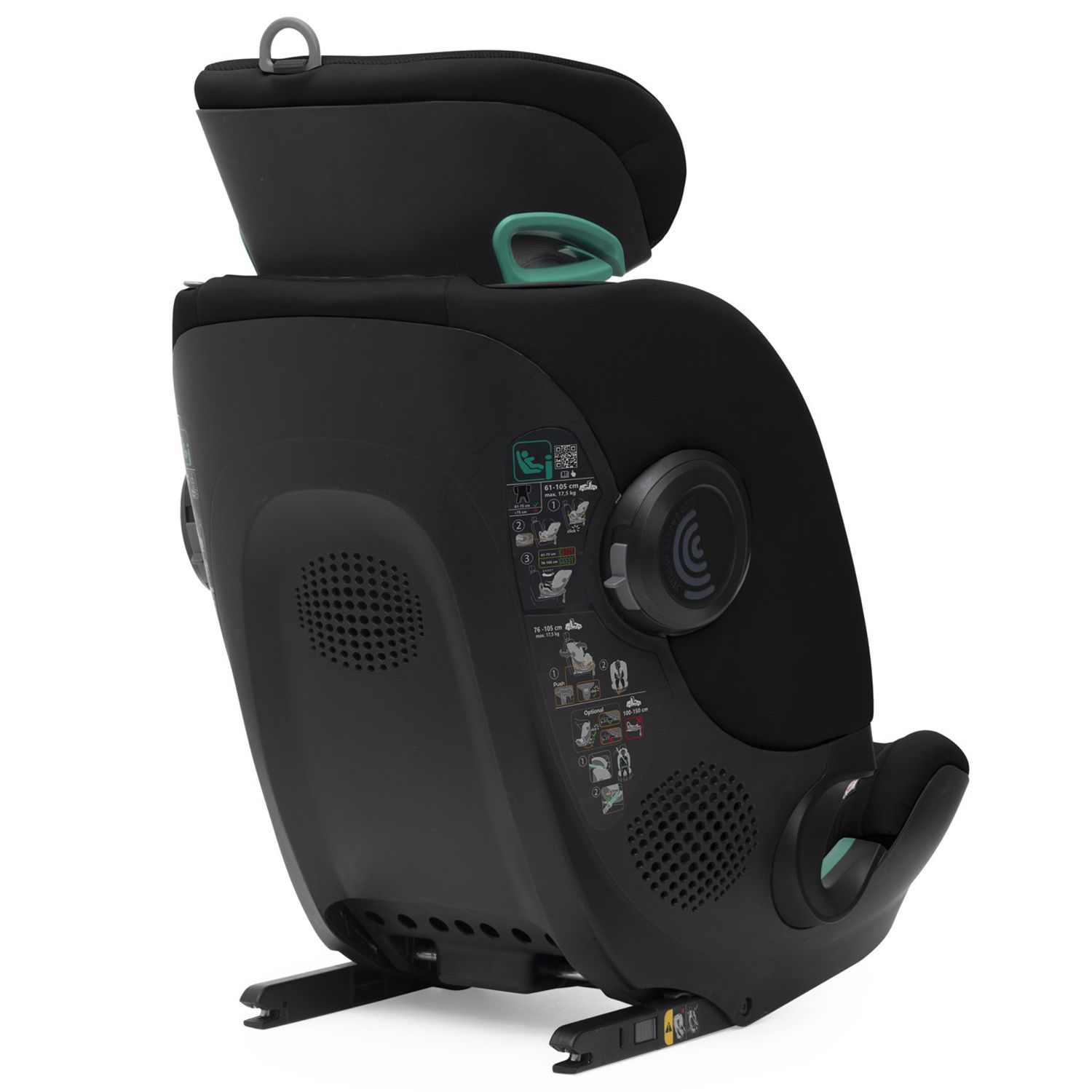 Chicco Full-Seat bílstóll I-size ÁN base 360° fyrir 61-150cm - Svartur - Image 8