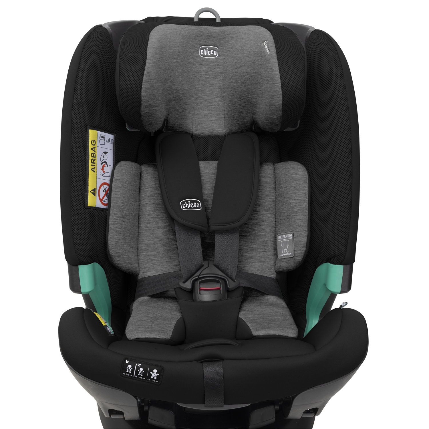Chicco Full-Seat bílstóll I-size ÁN base 360° fyrir 61-150cm - Svartur - Image 9