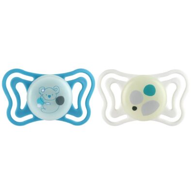 Chicco Chicco Glow in the dark snuð 16-36M 2 í pakka