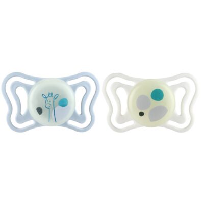 Chicco Chicco Glow in the dark snuð 2-6M 2 í pakka