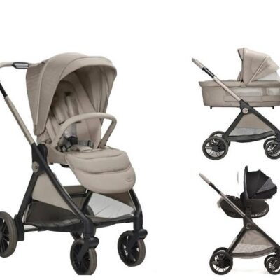 Chicco Bellagio Primo kerra með vagnstykki Como lake með First Recline bílstól og 360 gráðu isofix base